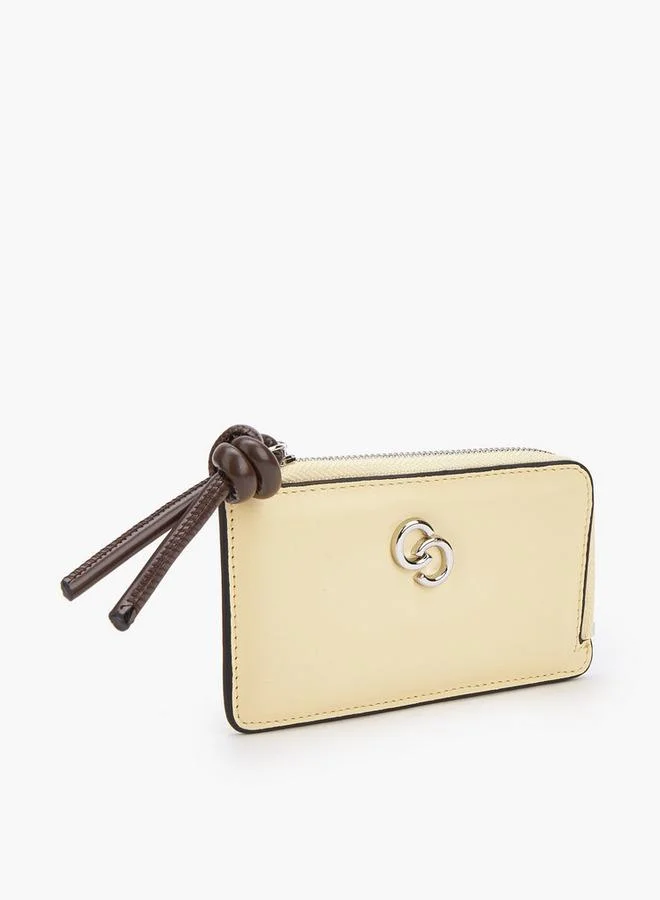 Celeste YELLOW Logo Accent Wallet With Zip Closure for Women | Best Price UAE