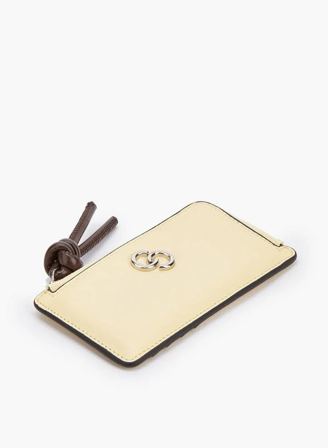 Celeste YELLOW Logo Accent Wallet With Zip Closure for Women | Best Price UAE