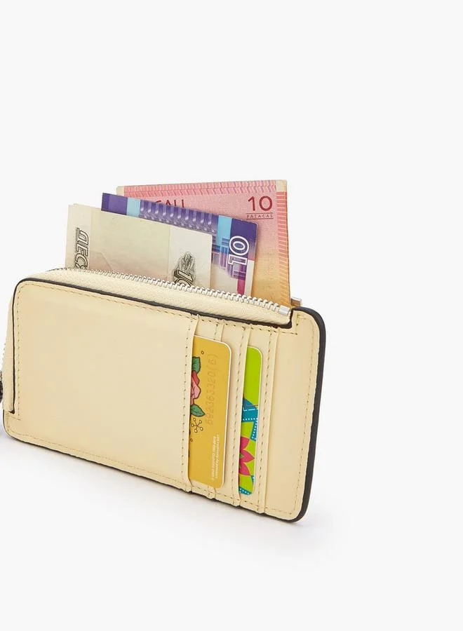 Celeste YELLOW Logo Accent Wallet With Zip Closure for Women | Best Price UAE