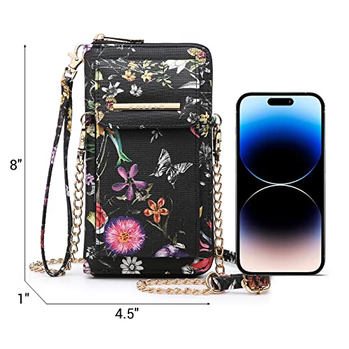 Dasein Crossbody Bag Phone Purse Handbag for Women Shoulder Bag Credit Card Wristlet Wallet with Multi Pockets - Image 4
