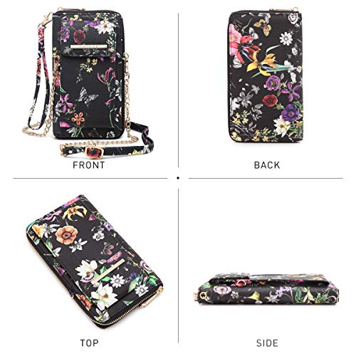 Dasein Crossbody Bag Phone Purse Handbag for Women Shoulder Bag Credit Card Wristlet Wallet with Multi Pockets - Image 3