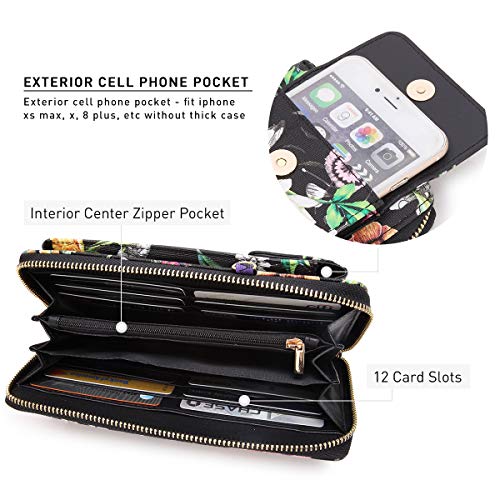 Dasein Crossbody Bag Phone Purse Handbag for Women Shoulder Bag Credit Card Wristlet Wallet with Multi Pockets - Image 5