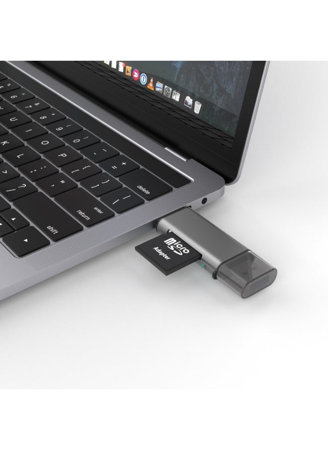 Generic - SD Card Reader USB 3.0/USB C OTG Dual Slot Memory Card Adapter for iPhone 16/15 Series, 2022-2016 MacBook Pro 15/16, M1 M2 Mac Air, iPad, Surface, Dell XPS, Samsung, Huawei - Image 1