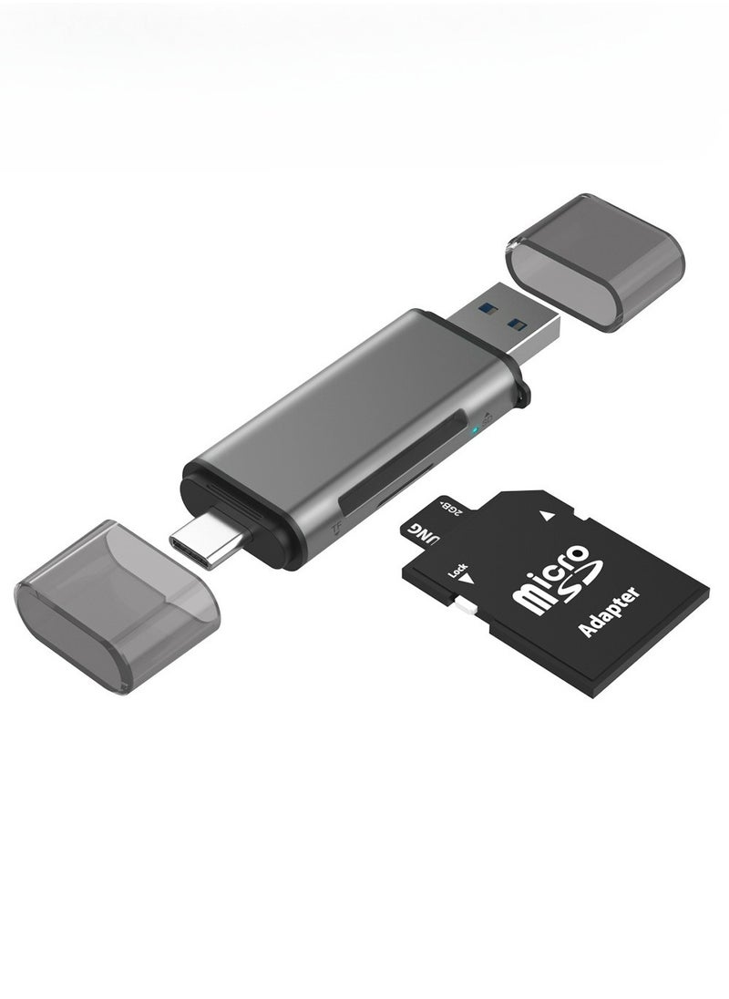 Generic - SD Card Reader USB 3.0/USB C OTG Dual Slot Memory Card Adapter for iPhone 16/15 Series, 2022-2016 MacBook Pro 15/16, M1 M2 Mac Air, iPad, Surface, Dell XPS, Samsung, Huawei - Image 1