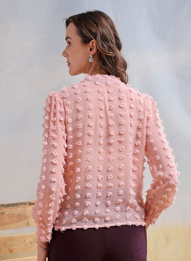 Freehand Women Regular Fit Textured Shirt Collar Long Sleeve Shirt - Image 5