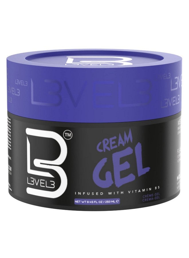 لمستوى 3 جل كريمي L3 المستوى 3 - يوفر كثافة وثباتًا متوسطًا - مع فيتامينات لتغذية الشعر وحمايته، كريم تصفيف الشعر للرجال المستوى الثالث (250 مل، صغير) - Image 1