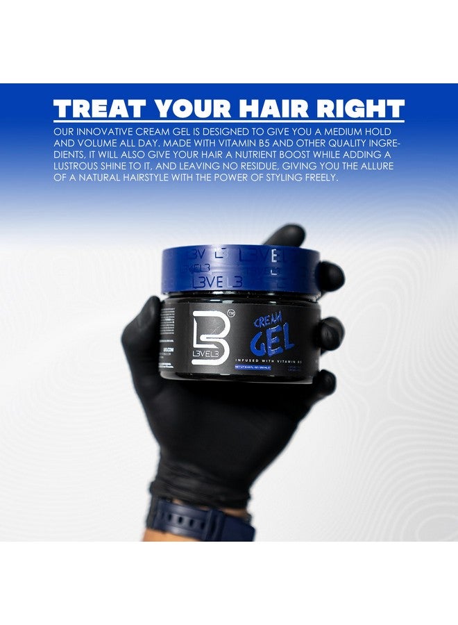 لمستوى 3 جل كريمي L3 المستوى 3 - يوفر كثافة وثباتًا متوسطًا - مع فيتامينات لتغذية الشعر وحمايته، كريم تصفيف الشعر للرجال المستوى الثالث (250 مل، صغير) - Image 2