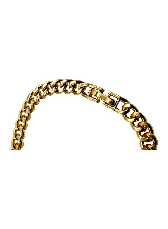 Influence Germany Women's Gold Plated U shaped Bracelet – Iced Out Cuban Link with Crystal Stones - Image 5