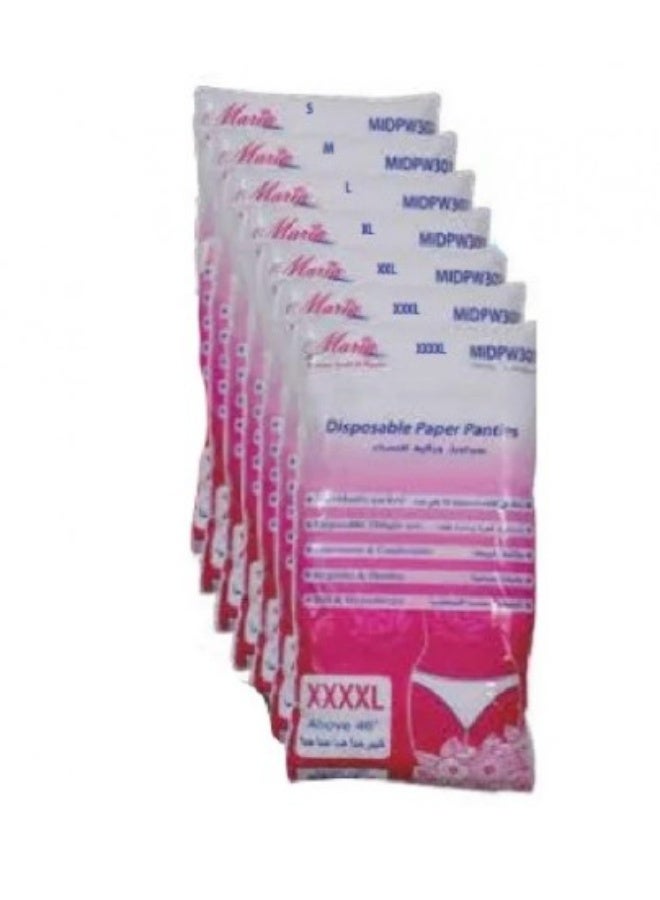 Maria 7Pcs Disposable Underwears Nonwoven Breathable Panties for Spa Briefs for Travel Hotel Spa Women Daily Use - Image 3