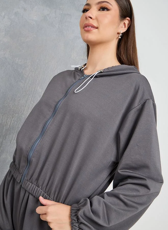 Take Two Set of 3 - Zip Up Jacket, Cami & Cuffed Jogger
