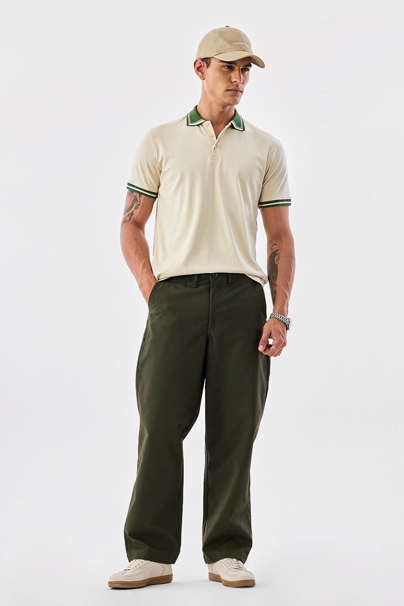 SNITCH Olive Loose Fit Trousers - Image 2