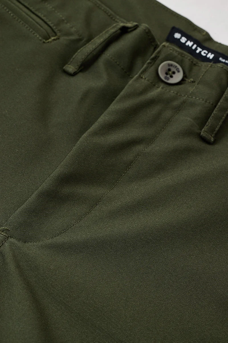 SNITCH Olive Loose Fit Trousers