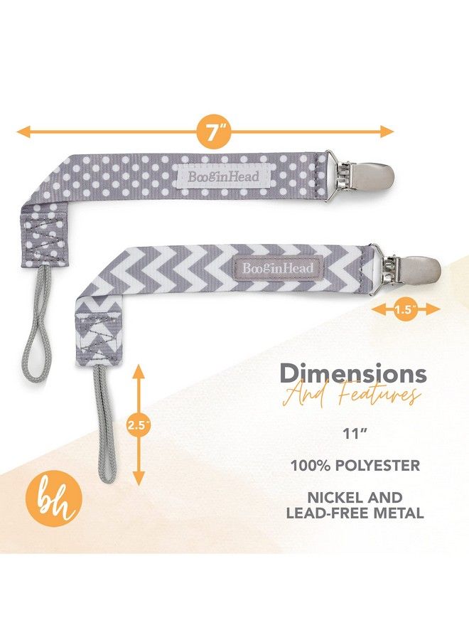 BooginHead Pacifier Clip Baby Pacifier Holder Pacigrip 2 Pack Blue Arrows - Image 4