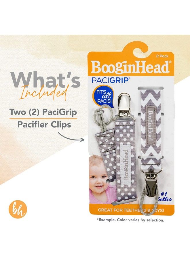 BooginHead Pacifier Clip Baby Pacifier Holder Pacigrip 2 Pack Blue Arrows - Image 3