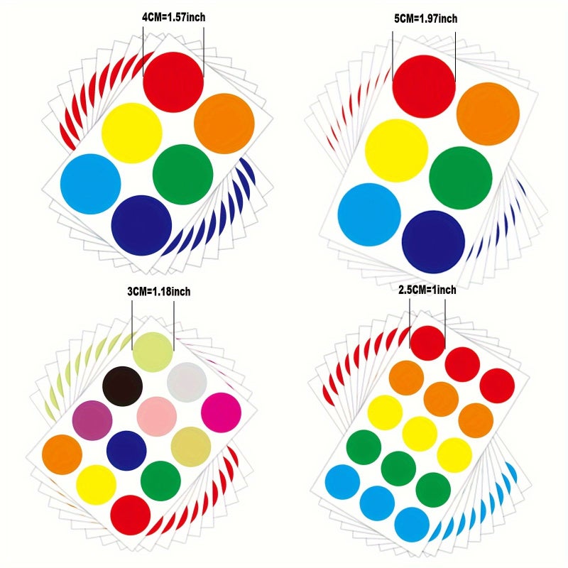 60 Pack Colorful Round Sticker Labels 1.57 Inch for Home Party Organization - Image 2