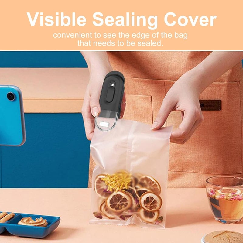 BLAPOXE Bag SealerTransparent Handheld Heat Sealing Machine2 in 1 Heat Sealer and CutterBag SealerKitchen Gadget Bag Resealer for Snack Fruits Cookies Fresh - Image 3