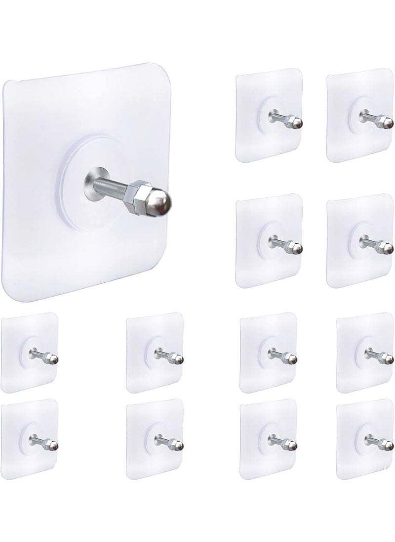 SHOPPOFOBIX SHOPPOFOBIX Adhesive Hooks 132LBMax Heavy Duty Self Adhesive Hooks Transparent Waterproof and Oilproof Wall Hooks for Kitchen Bathroom Shower Door Outdoor Nail Hook 5  - Image 1