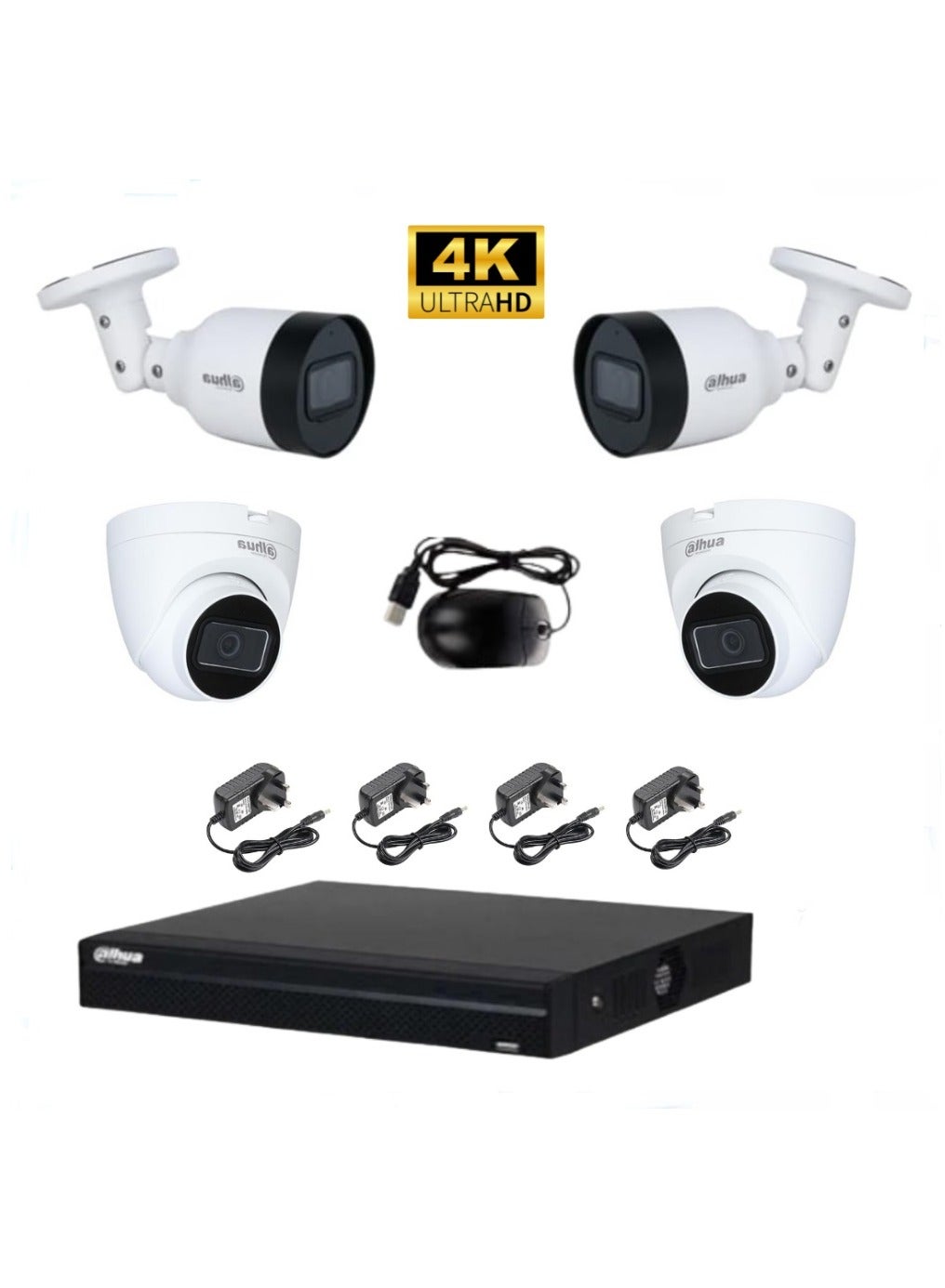 dahua Dahua 4k Security Camera Kit N70084705V