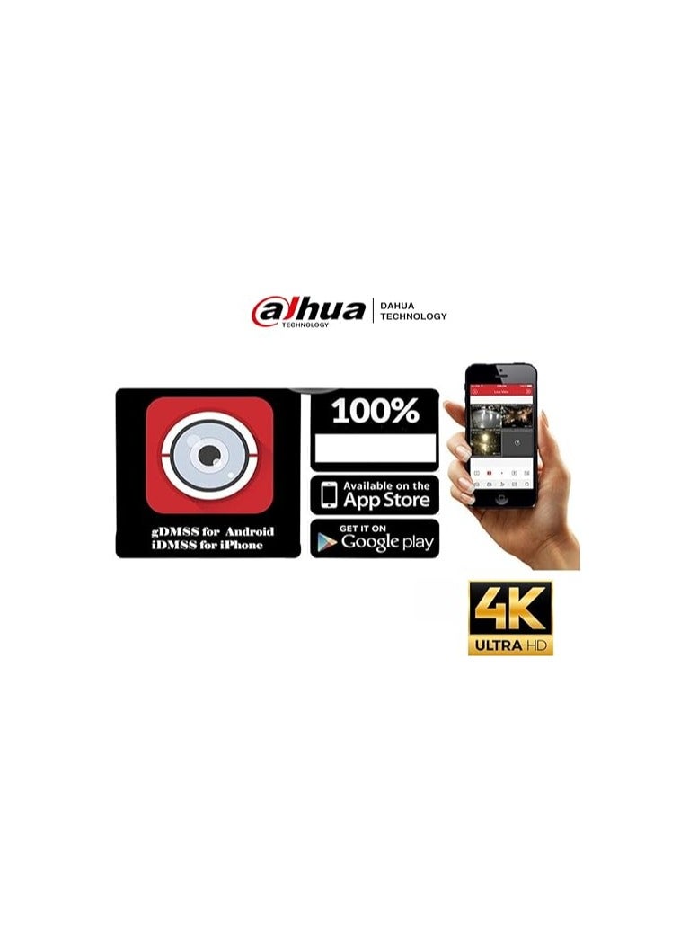 Dahua 8MP 4K security camera kit أبيض - Image 5