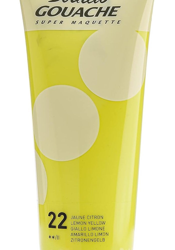 PEBEO Studio Gouache Paint, 220 ml, Lemon Yellow - Vibrant Matte Finish for Artists - Image 1