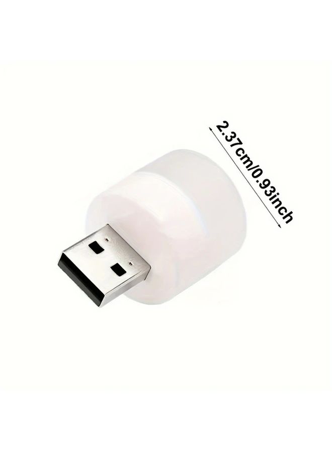 White Mini USB Book Reading Light 10pcs Warm White Eye Protection LED Night Lamp - Image 2
