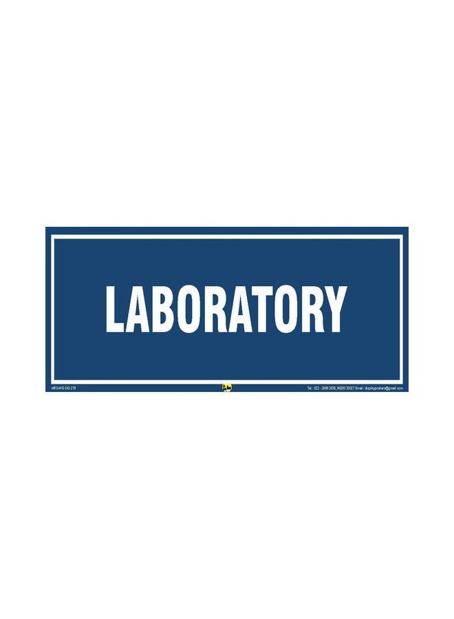 Mr. Safe - Laboratory Sign Sign PVC Sticker 15 Inch X 6 Inch - Image 1