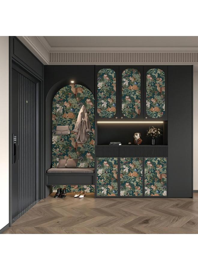 Bluejw French Retro Bunny Wall Wallpaper Self-adhesive Wall Sticker High Color Dirty Resistant Wallpaper Bedroom Warm Wallpaper - Image 3