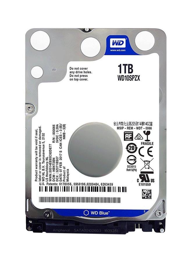 محرك الأقراص الثابتة للكمبيوتر المحمول باللون الأزرق سعة 1 تيرابايت - WD10SPZX
