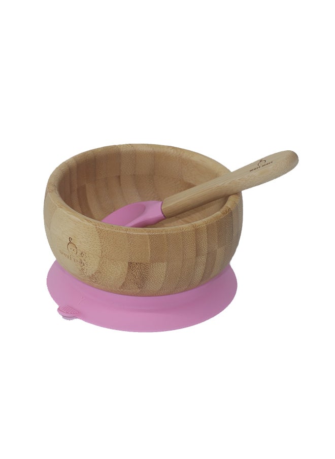 Round Bowl With Spoon And Silicone Suction - Pink - pzsku/Z6CAB394DC96EA20A4701Z/45/_/1695645299/22481321-9886-4de7-814f-5e89b5ce81b2