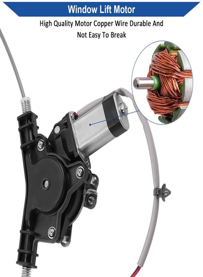 Obaee 748-981 Rear Right Passenger Side Power Window Motor and Regulator Assembly Compatible with Nissan Armada 2005-2015/ Nissan Titan 2004-2015/ Nissan Pathfinder Armada 2004, Replace OE 827207S000 - Image 4