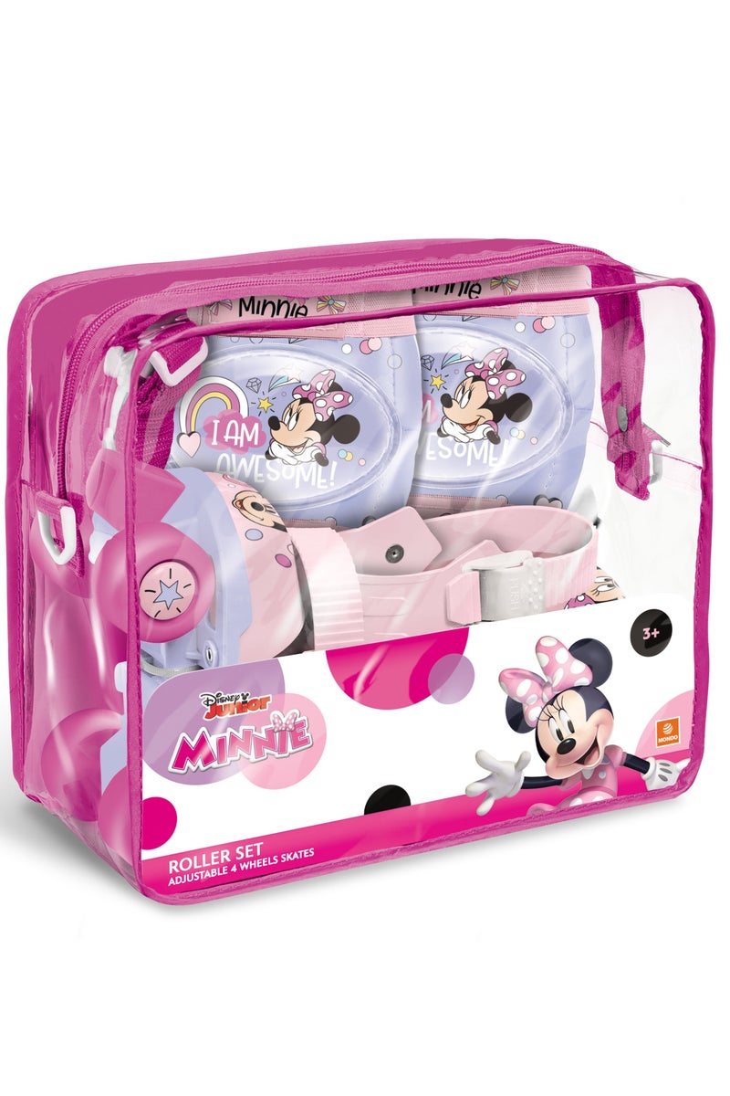Mondo 4-wheeled Minnie Mouse Roller Skates Set with Safety Pads, Adjustable Fit to Size 22-29 | Skater | Skates for Kids | Outdoor Adventure - Image 3