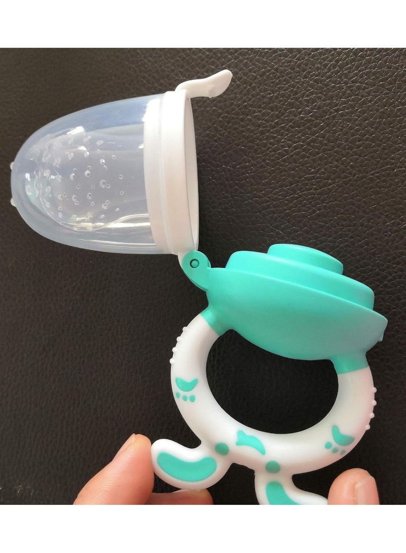 ORiTi Pack of 3 Nipples S M L Size with 1 Nibbler Fruit Feeder Pacifier Fresh Food Nibbler, Infant Fruit Teething Toy Nipple 100% Silicone BPA Free Food Grade Silicone Pouches for Toddlers - Image 2