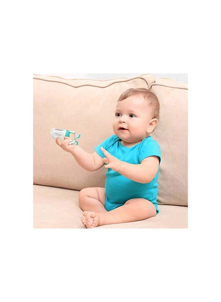 ORiTi Pack of 3 Nipples S M L Size with 1 Nibbler Fruit Feeder Pacifier Fresh Food Nibbler, Infant Fruit Teething Toy Nipple 100% Silicone BPA Free Food Grade Silicone Pouches for Toddlers - Image 4