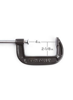 Tekton Tekton 4 Inch Malleable Iron C Clamp 4 Inch Jaw Opening 2 1 8 Inch Throat Depth 4017  - Image 2