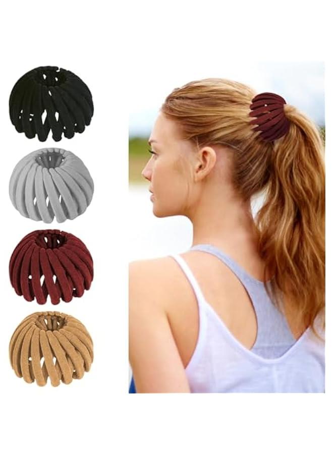 Generic Magic Hair Clip for Women - Expandable Bird Nest Hair Bun Maker for Thin Thick Curly Hair, Plastic Barrettes Scrunchies Ponytail Holder - Image 1