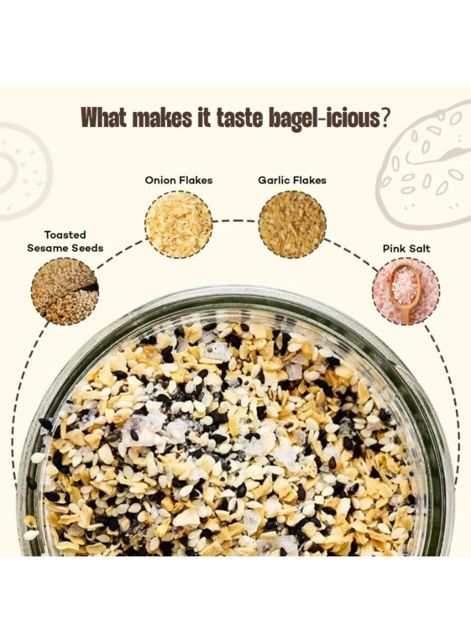 Urban Platter Everything Bagel Seasoning, 100g (Classic American Seasoning Blend with Onion Flakes, Garlic, Sesame Seeds and Pink Salt | Season toasts, breads and salads) - Image 4