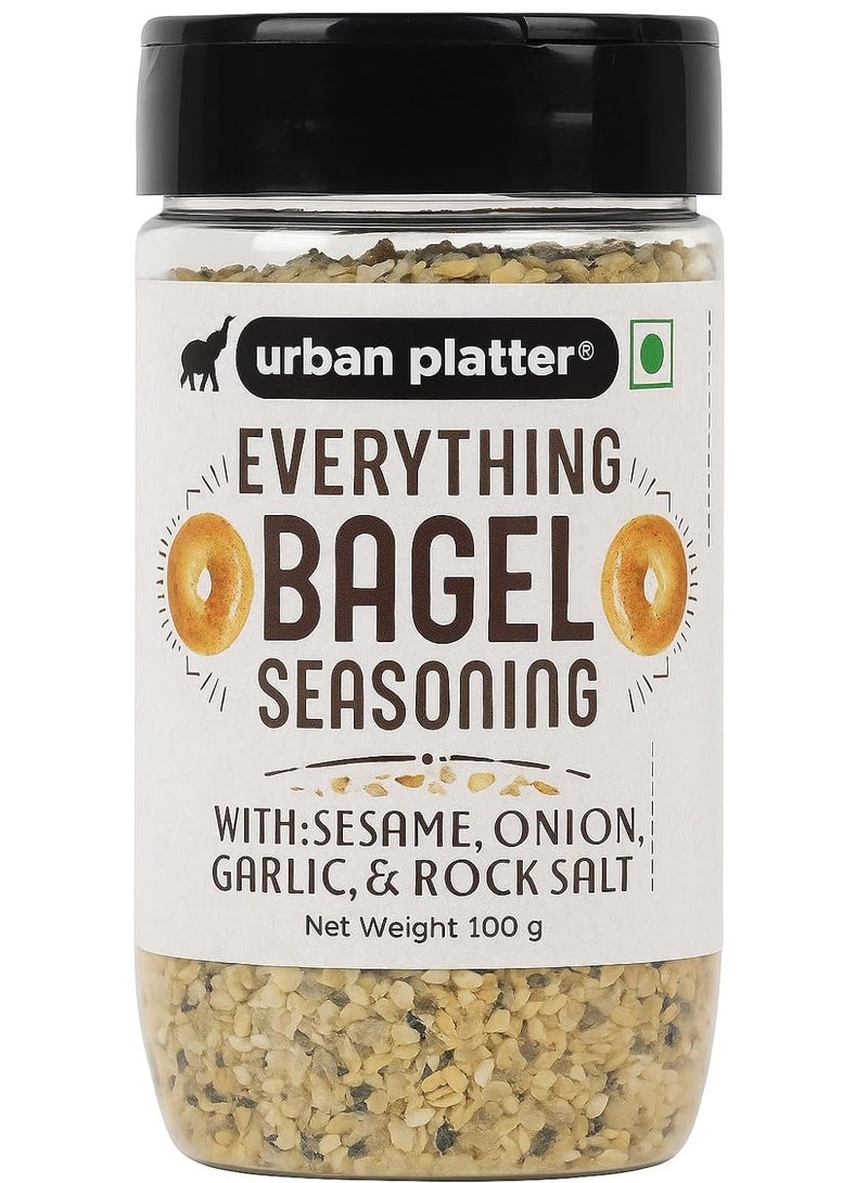Urban Platter Everything Bagel Seasoning, 100g (Classic American Seasoning Blend with Onion Flakes, Garlic, Sesame Seeds and Pink Salt | Season toasts, breads and salads) - Image 1
