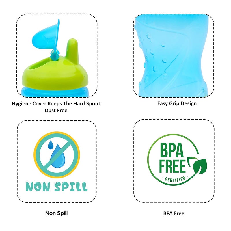 1st Step كوب 1ST STEP خالي من BPA بفتحة صلبة وسهلة الإمساك (أزرق) - Image 2