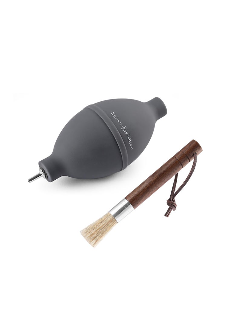 KASTWAVE Air Blower Coffee Grinder Cleaning Tool, Camera Dust Clean Coffee Cleaning Brush Walnut Wood Handle Coffee Powder Air-Move Cleaning Tool  - Image 1