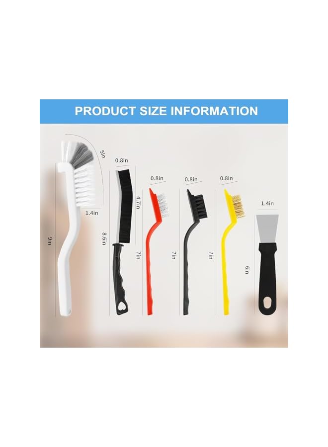 erorex 11Pcs Crevice Cleaning Brush Set, Hard Bristle Cleaning Supplies for Kitchen, Bathroom, Corner, Grout, Sink, Cup, Teapot, Bottle, Blender - Image 3