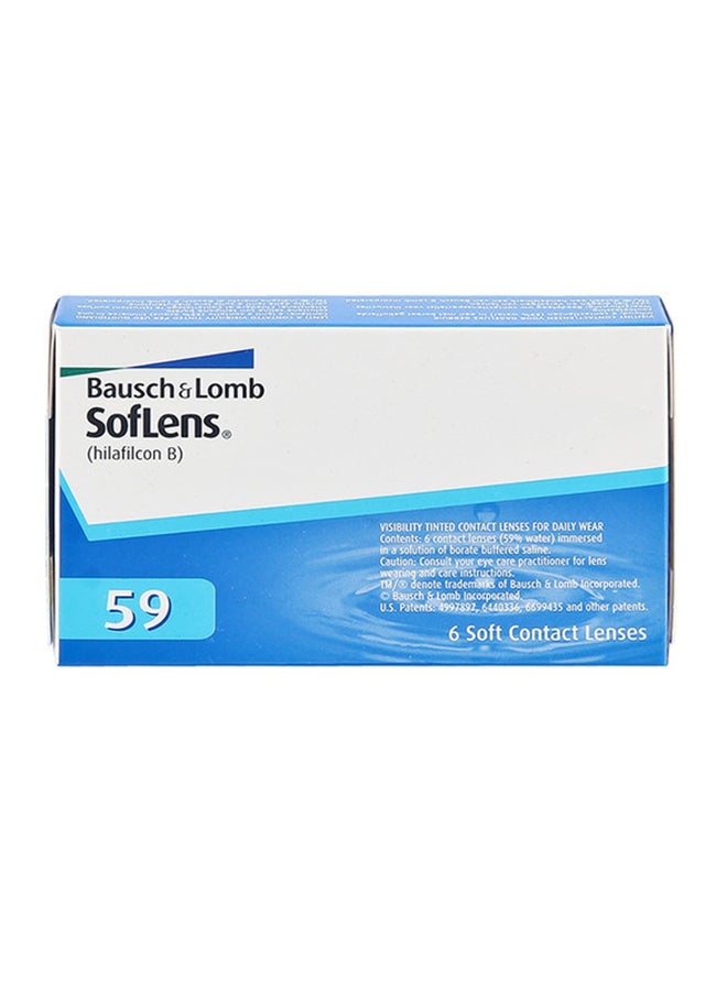 عبوة من 6 عدسات لاصقة شهرية SofLens 59 القابلة للتخلص منها