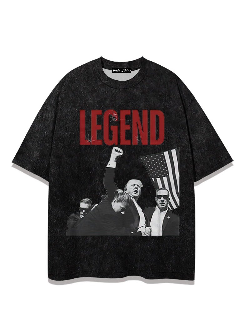 KUYING - New Trump Print Short Sleeved Shirt - Image 1