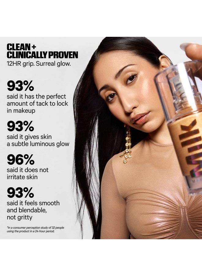 ميلك ميكب برايمر ميلك ميك أب هيدرو جريب + جلو، سريالي - 1 أونصة سائلة - برايمر مضيء يدوم طويلاً - يدوم حتى 12 ساعة - لجميع أنواع البشرة - نباتي، خالٍ من القسوة - Image 4