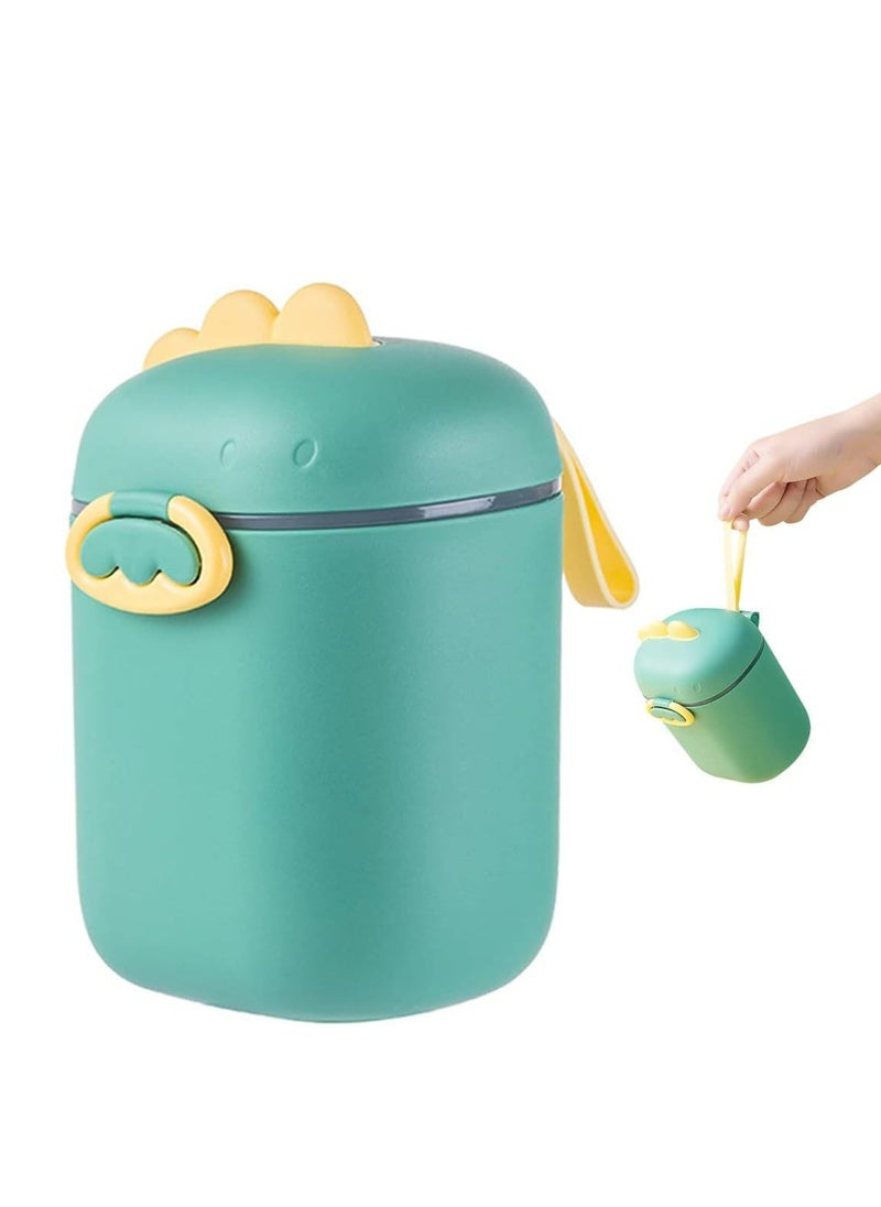 Arabest Milk Powder Dispensing Container, Baby Formula Airtight Milk Powder Storage Box, Portable Cute Milk Powder Dispensing Can, Food Seal Container for Milk Powder Fruit Snacks (Green, 800ml)  - Image 1