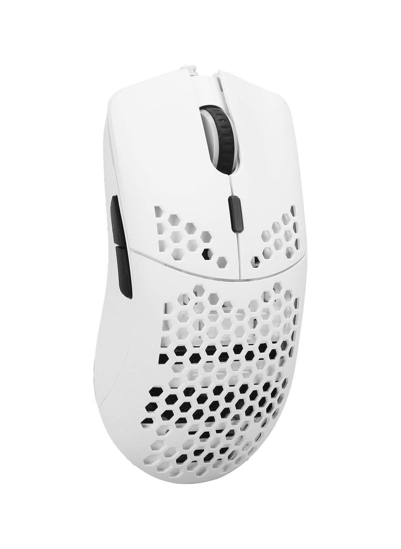 GGOOT J900 Hollow Wired Gaming Mouse, 800 1600 2400 3200 4800 6400 DPI Adjustable Gaming Backlit Computer Mouse, White Ergonomic Portable Mouse  - Image 1