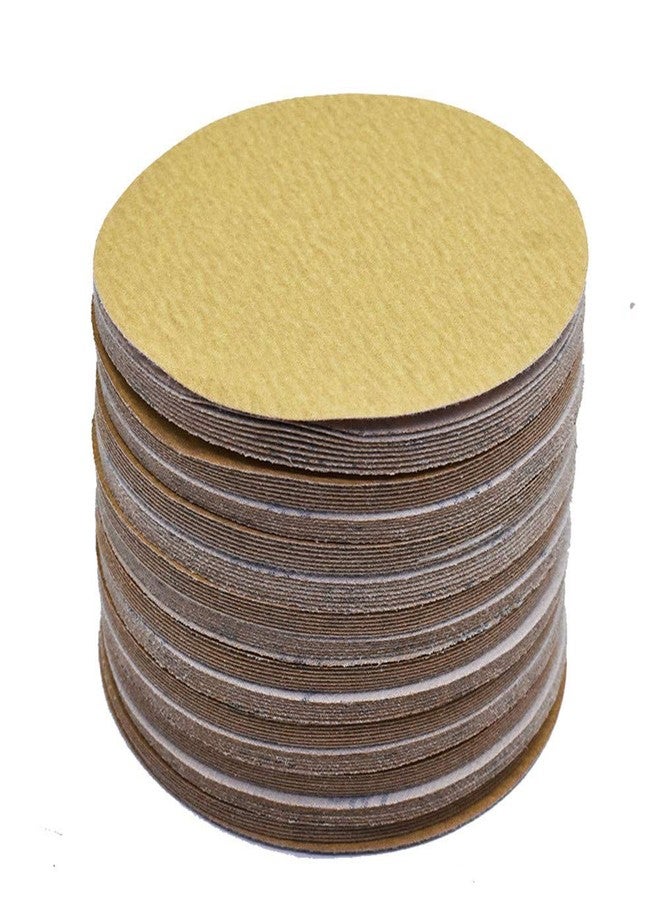 findmall Hook Loop Pads Sanding Disc 6-Inch NO-Hole 100Pcs Aluminum Oxide Round Flocking Sandpaper Fit for Sanding Grinder Polishing Accessories (60 80 120 180 240 320) Grit - Image 1