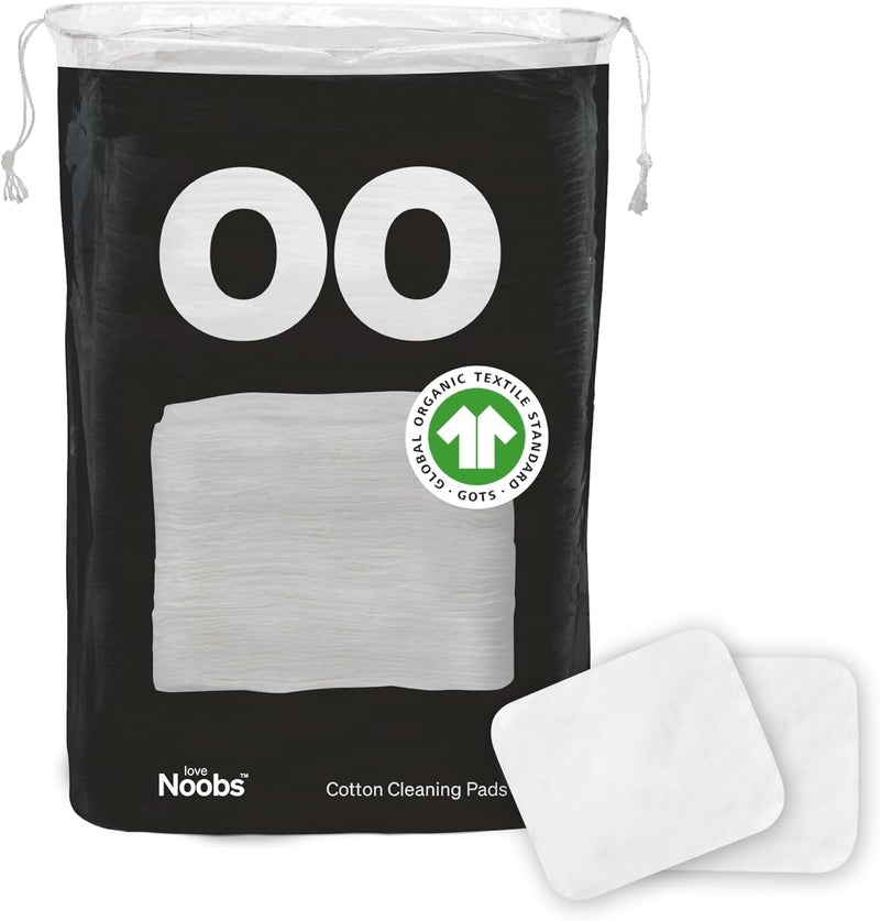 Large Baby Cotton Pads by LoveNoobs 60 Count GOTS Certified 100 Organic Large Cotton Wool Pads for Babies Ultra Soft for Sensitive Skin LintFree Premium Jumbo Size