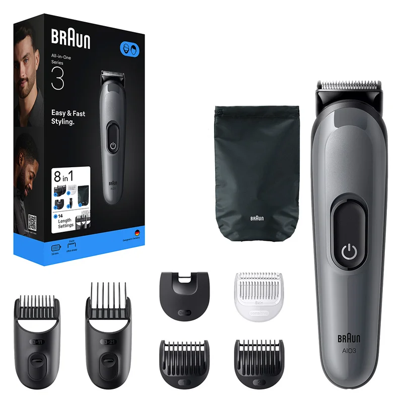 Braun Series 3 All-in-One Trimmer 8-in-1 Grooming Kit - AIO3540