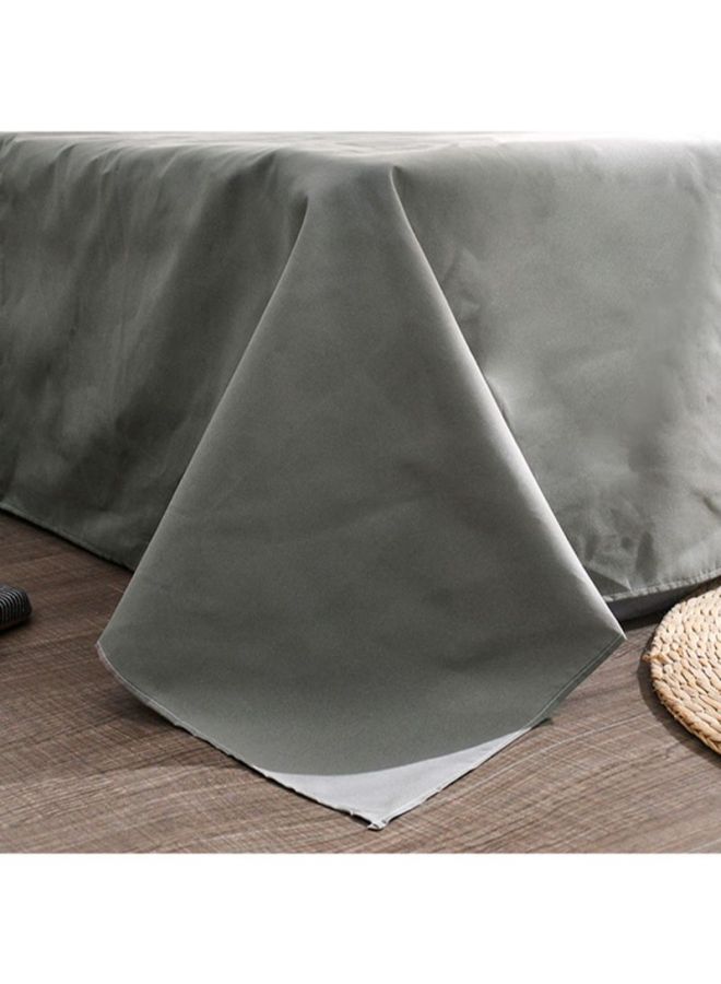 NIBEMINENT 3-Piece Bedding Set Fabric White/Grey Quilt Cover 150x200 cm, Bed Sheet 160x220 Pillow 48x75cm  - Image 3