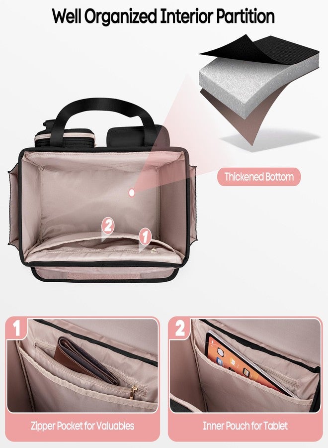 Prokva Hanging File Organizer Box with Lid, Portable Document Organizer Bag with Handle, Suitable for Letter Size Hanging File Folders, Black - Image 2